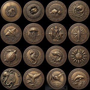 Ocean Predator 3D Relief Coin Files, Maritime Security Laser Art