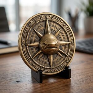 Ocean Predator 3D Relief Coin Files, Maritime Security Laser Art