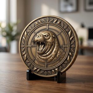 Ocean Predator 3D Relief Coin Files, Maritime Security Laser Art