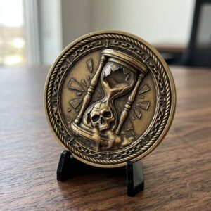 Pirate Challenge Coin, 3D Depth Map, Skull Art Relief, PNG Bundle of 50
