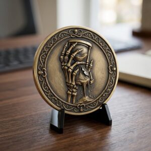 Pirate Challenge Coin, 3D Depth Map, Skull Art Relief, PNG Bundle of 50