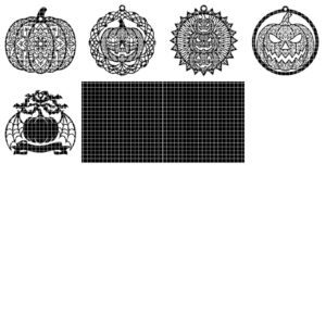 Pumpkin Halloween Ornament Laser File, Jack O Lantern Faces, Fall Decor