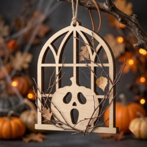 Pumpkin Halloween Ornament Laser File, Jack O Lantern Faces, Fall Decor