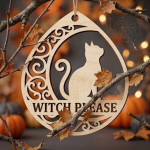Retro Haunted Motel Key Tags, Funny Halloween Ornament Bundle, 25 Vintage Designs