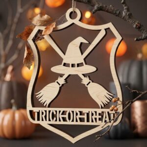 Retro Haunted Motel Key Tags, Funny Halloween Ornament Bundle, 25 Vintage Designs