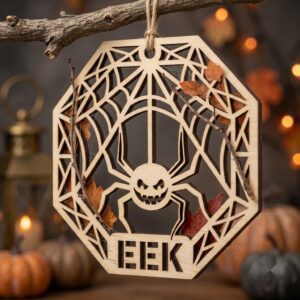 Retro Haunted Motel Key Tags, Funny Halloween Ornament Bundle, 25 Vintage Designs