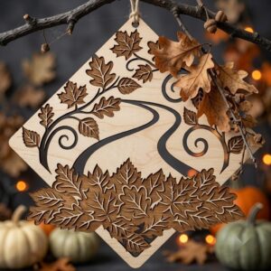 Rustic Farmhouse Halloween Ornament Bundle, Fall Pumpkin & Barn Decor
