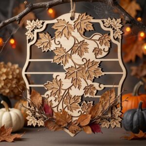 Rustic Farmhouse Halloween Ornament Bundle, Fall Pumpkin & Barn Decor