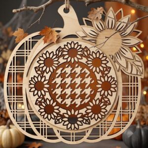Rustic Farmhouse Halloween Ornament Bundle, Fall Pumpkin & Barn Decor