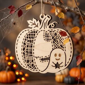 Rustic Farmhouse Halloween Ornament Bundle, Fall Pumpkin & Barn Decor