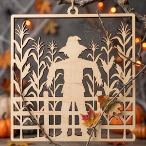 Rustic Farmhouse Halloween Ornament Bundle, Fall Pumpkin & Barn Decor