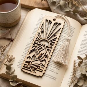 Sacred Geometry Floral Bookmark Laser Bundle, 50 Botanical Designs