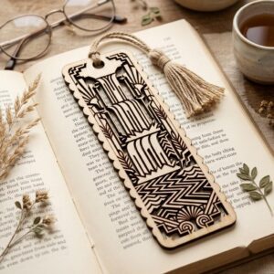 Sacred Geometry Floral Bookmark Laser Bundle, 50 Botanical Designs