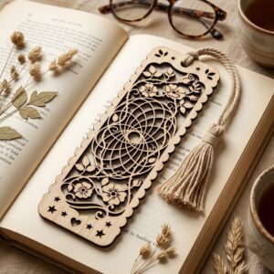 Sacred Geometry Floral Bookmark Laser Bundle, 50 Botanical Designs