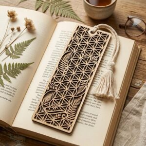 Sacred Geometry Floral Bookmark Laser Bundle, 50 Botanical Designs