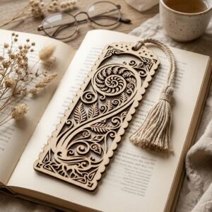Sacred Geometry Floral Bookmark Laser Bundle, 50 Botanical Designs