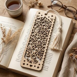 Sacred Geometry Floral Bookmark Laser Bundle, 50 Botanical Designs