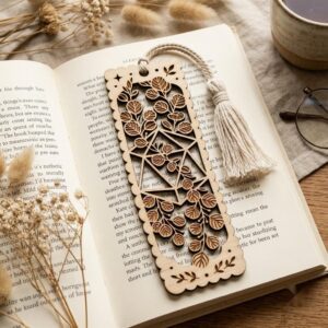 Sacred Geometry Floral Bookmark Laser Bundle, 50 Botanical Designs