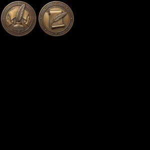 USA 250th Anniversary Challenge Coin Depth Map, Laser Engraving Relief PNG