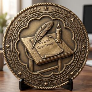 USA Founders Legacy Challenge Coin Laser Depth Map, 3D Relief Engraving PNG
