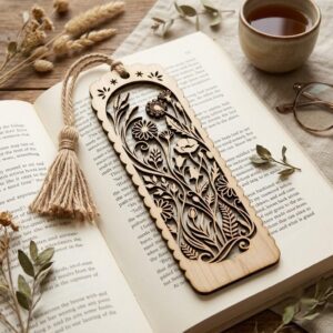 Vintage Damask Bookmark Templates, Floral Wood Craft Bundle, Victorian Scrollwork