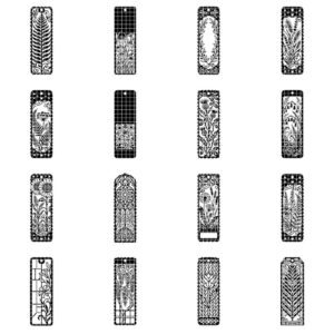 Vintage Damask Bookmark Templates, Floral Wood Craft Bundle, Victorian Scrollwork