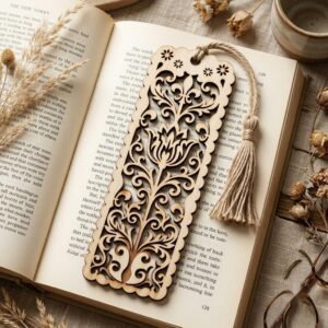 Vintage Damask Bookmark Templates, Floral Wood Craft Bundle, Victorian Scrollwork