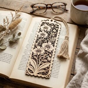 Vintage Damask Bookmark Templates, Floral Wood Craft Bundle, Victorian Scrollwork