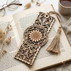 Vintage Damask Bookmark Templates, Floral Wood Craft Bundle, Victorian Scrollwork