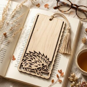 Woodland Animal Bookmark Laser File, Geometric Reader Gift Bundle