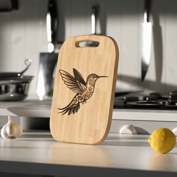 3D Illusion Charcuterie Board Laser Engraving File, Hummingbird