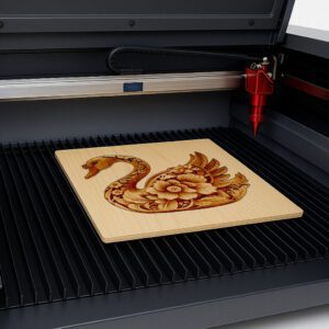 3D Illusion Laser Engraving File, Rooster and Flower