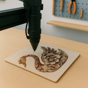 3D Illusion Laser Engraving File, Rooster and Flower