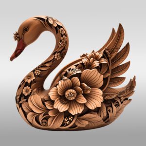 3D Illusion Laser Engraving File, Rooster and Flower