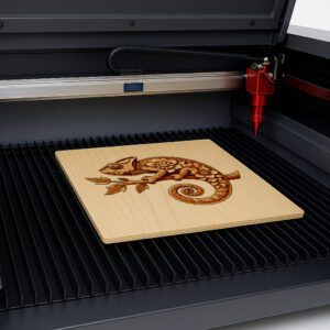 Chameleon Branch 3D Illusion Laser Engraving Design, Unique