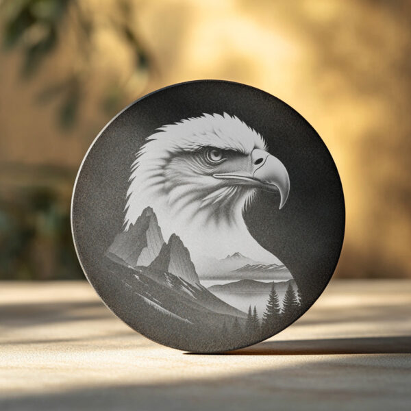 Eagle Head Engraving File, Regal Portrait Design PNG