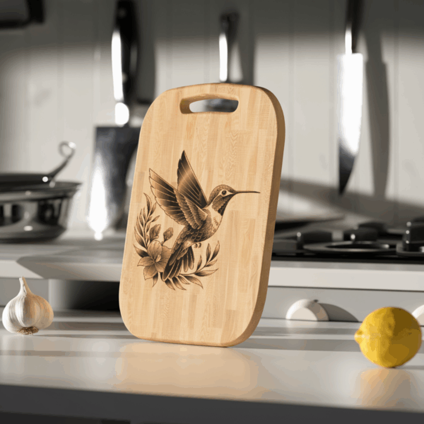 Laser Engraved Charcuterie Board Design File, Hummingbird 3D