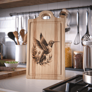 Laser Engraved Charcuterie Board Design File, Hummingbird 3D