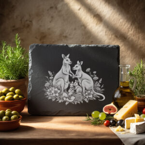 Laser Engraving File for Slate Cheese Board, Kangaroo