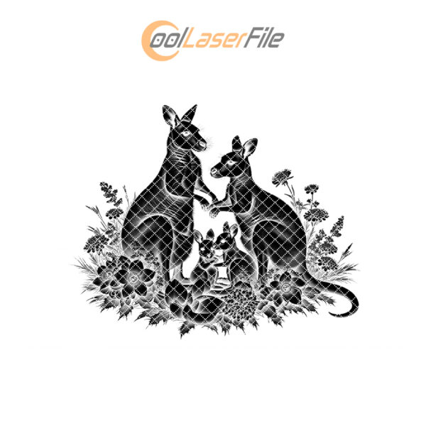 Laser Engraving File for Slate Cheese Board, Kangaroo