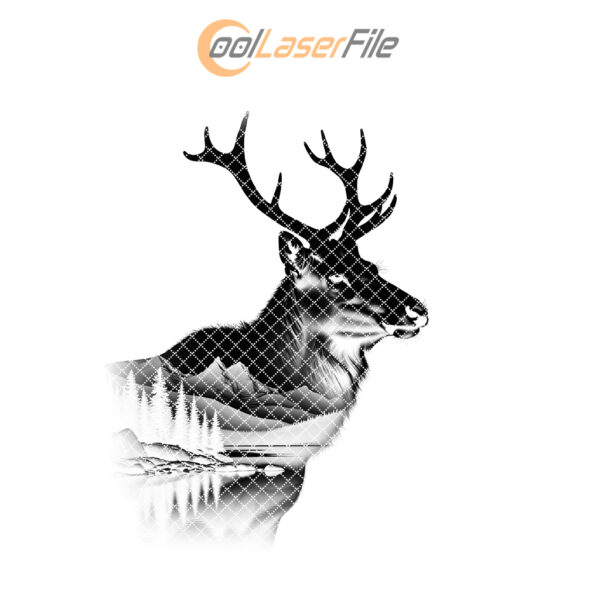 Majestic Elk Slate Coaster Design, Wild Animal Art