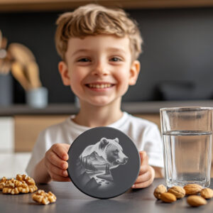 Mighty Bear PNG for Slate Coaster Engraving, Wild