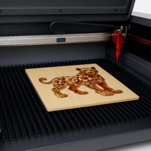 Panther 3D Illusion Laser Engraved Floral Animal Art,