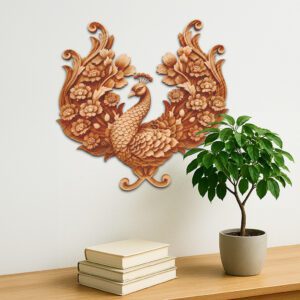 Peacock 3D Illusion Laser Engraving File for Crafts,
