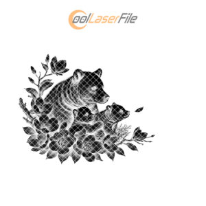Slate Cheese Board, Engraved Sloth Bear Family, Magnolia