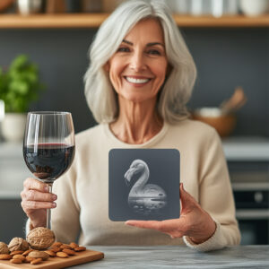 Slate Coaster Engraving File, Graceful Flamingo PNG, Wild