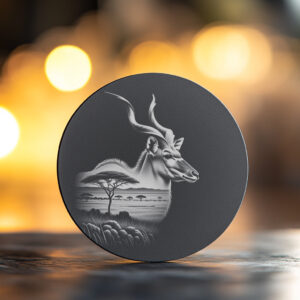 Slate Coaster Engraving File, Noble Antelope Wild Animal