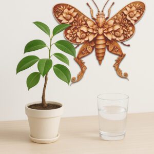 3D Illusion Grasshopper Laser Engraving File, Unique Art
