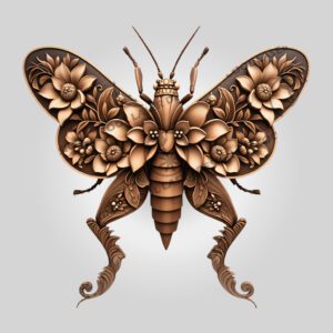 3D Illusion Grasshopper Laser Engraving File, Unique Art