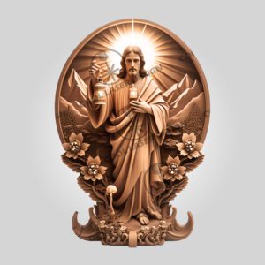 3D Illusion Jesus Art Laser Engraving File, Spiritual